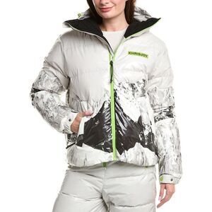 Khrisjoy Womens Ski Mountain Monte Puffer Ski Down Jacket, White